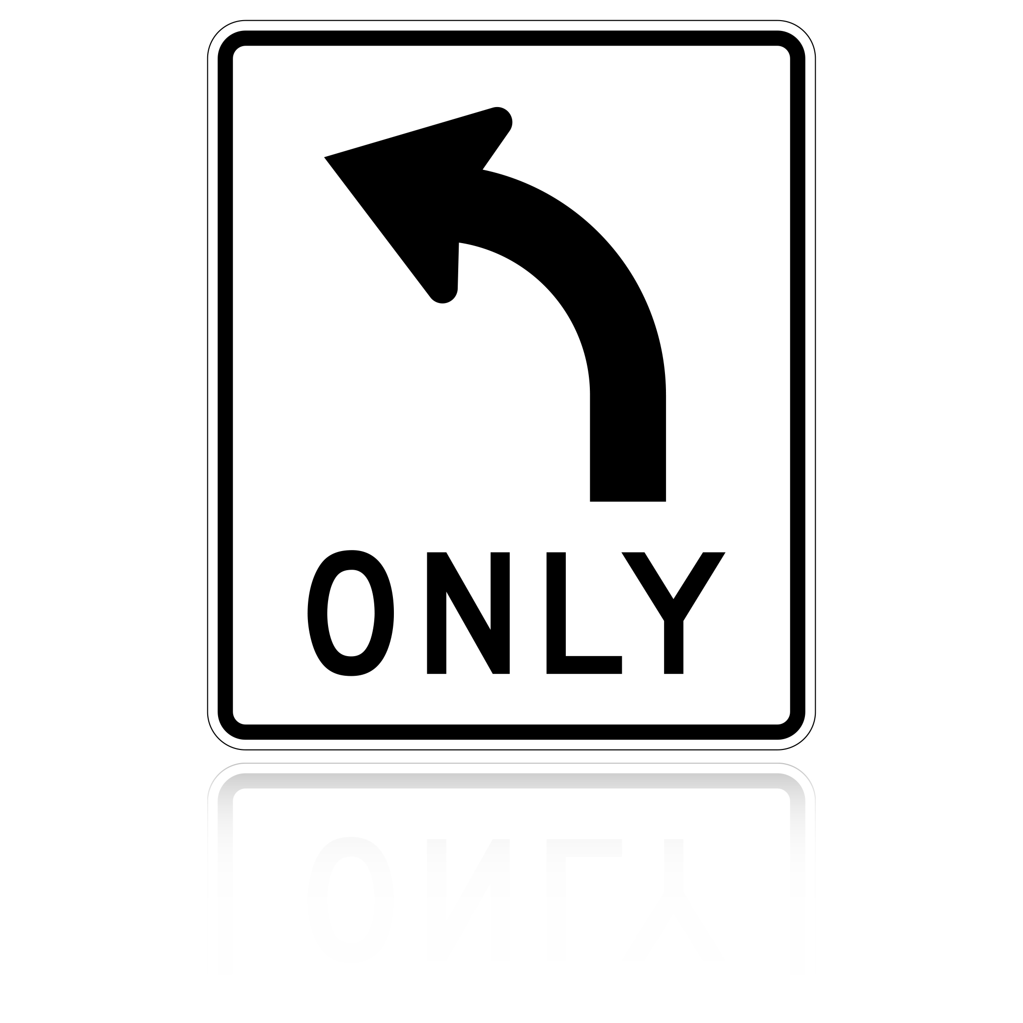 Left Turn Only MUTCD R3-5L Traffic Sign