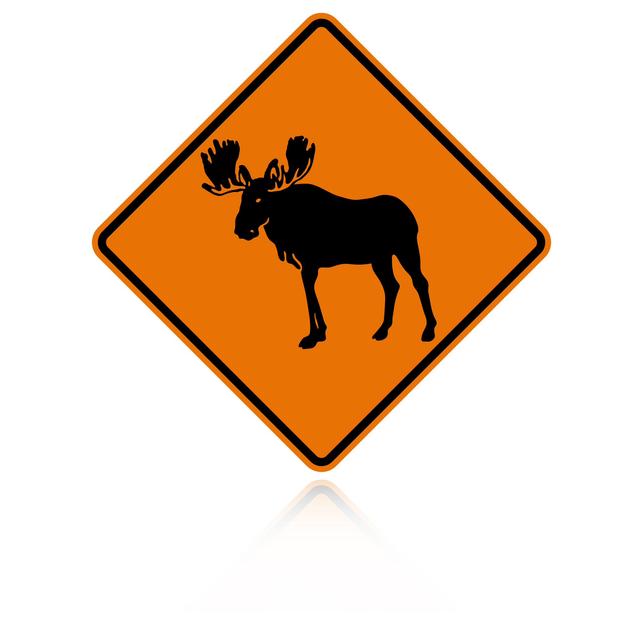 Moose Crossing Sign W11-21