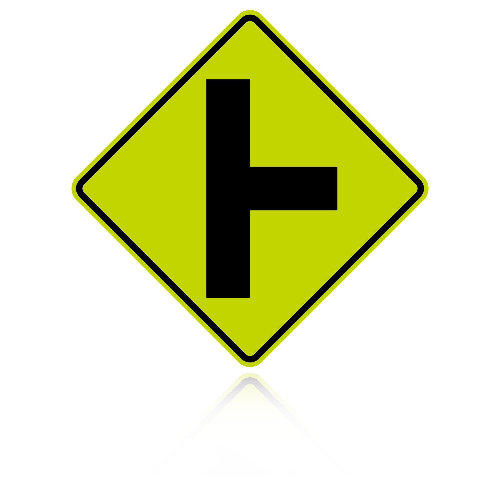 ネットで注文 MUTCD W2-2R Sign Warning Right Intersection Road Side 邦楽
