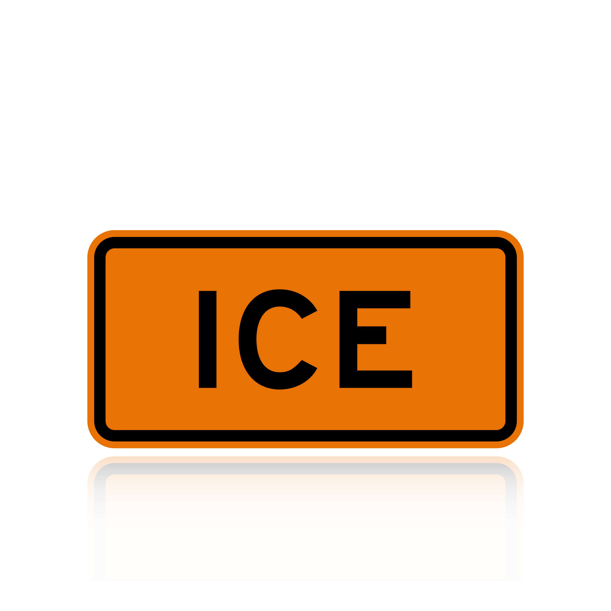 m*m様 ICEx インストール　サインパネル MUTCD Ice Warning Sign W8-5AP