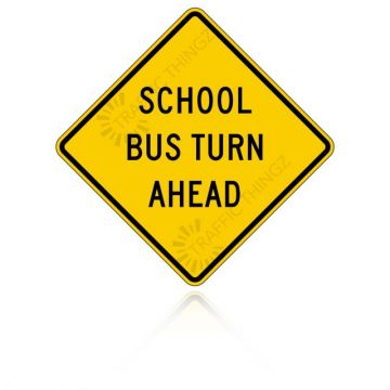 MUTCD S3-2 School Bus Turn Ahead
