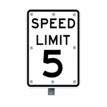 35MPH Flashing Speed Limit Sign