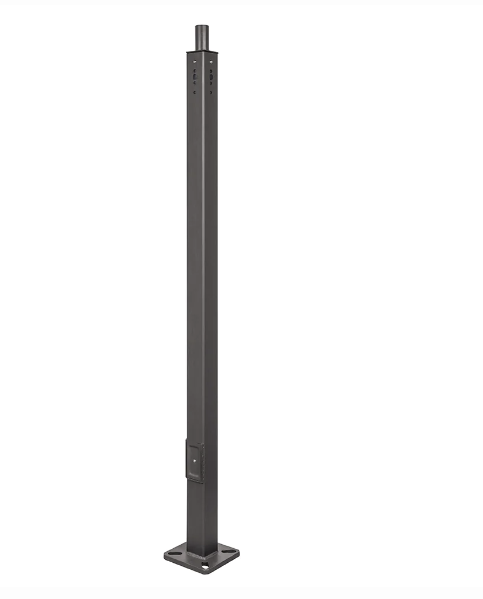Straight square steel light pole