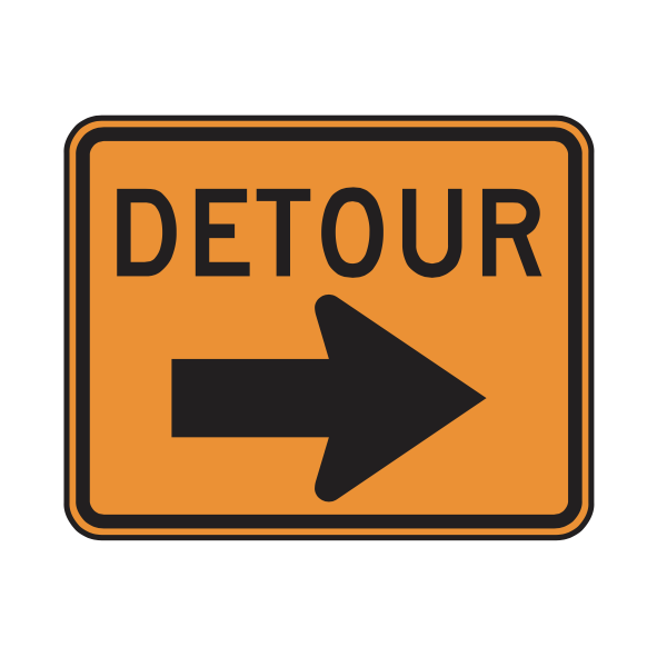 ledlighting-solutions.com: MUTCD M4-9 Detour (Arrow)