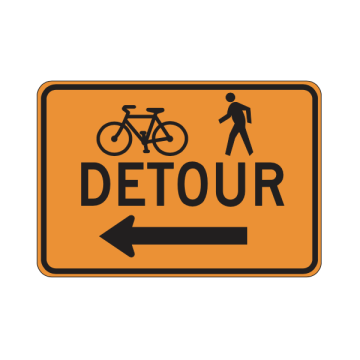 MUTCD M4-9a Detour (Pedestrian & Bicycle)