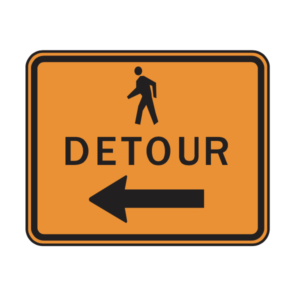 ledlighting-solutions.com: MUTCD M4-9b Detour (Pedestrian)