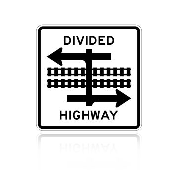 MUTCD R15-7 Divided Highway (Rail)