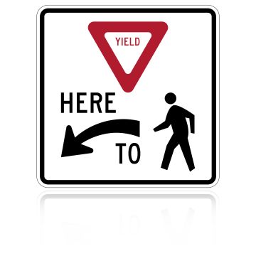 MUTCD R1-5L Yield Here to Pedestrians