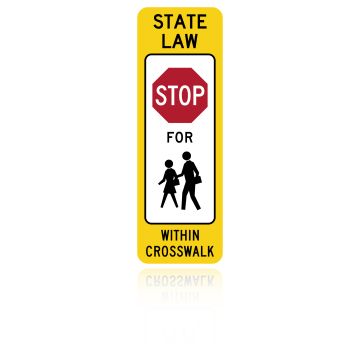 MUTCD R1-6C Stop Within Crosswalk