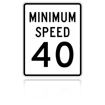 MUTCD R2-4P Minimum Speed (plaque)