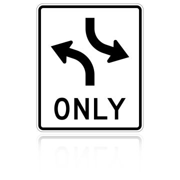 MUTCD R3-9a Two Way Left Turn Only