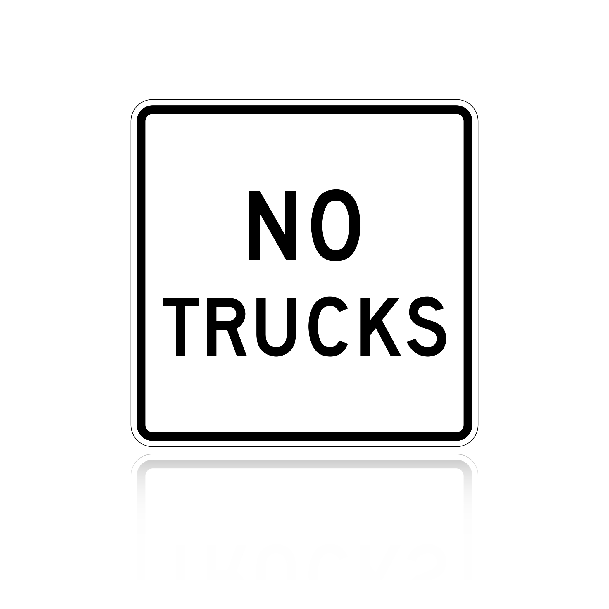 ledlighting-solutions.com: MUTCD R5-2A No Trucks (word message)