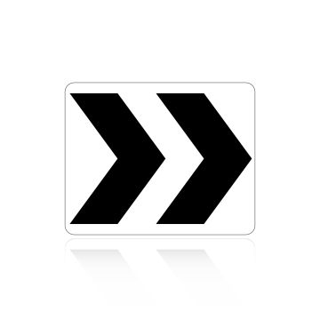 MUTCD R6-4 Roundabout Directional (2 Chevrons)