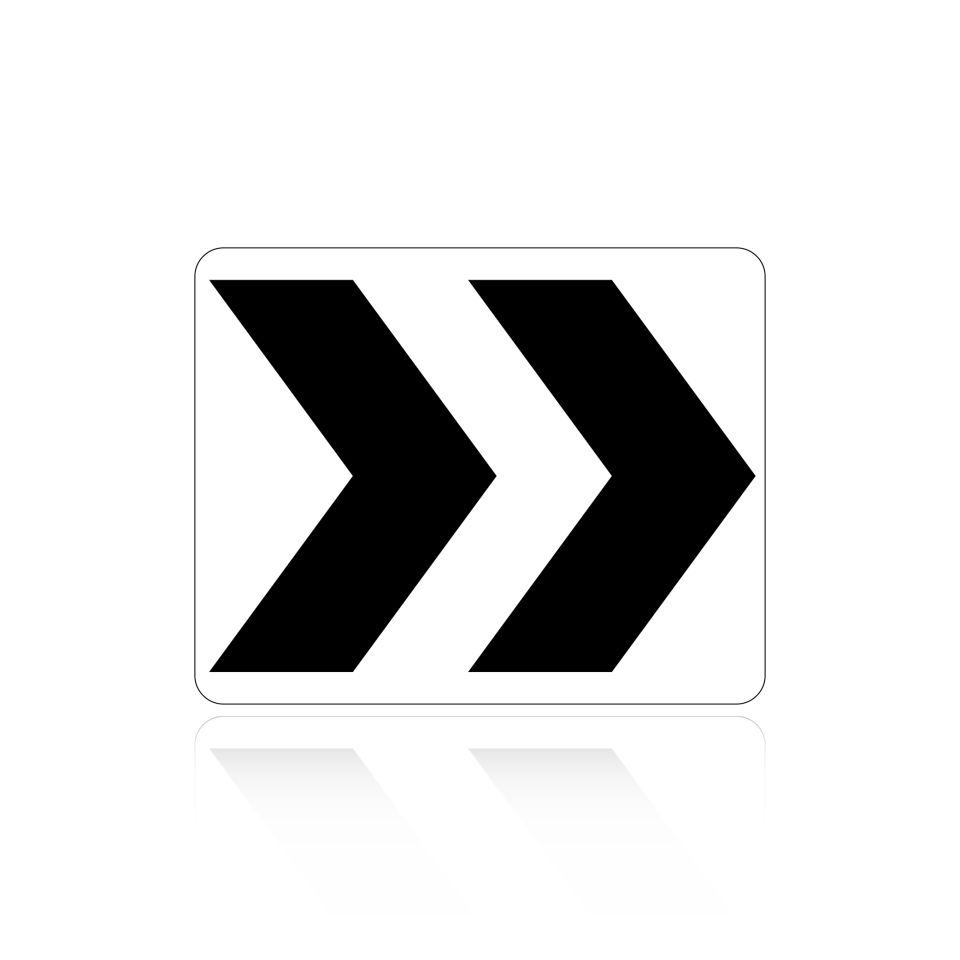 MUTCD R6-4 Roundabout Directional (2 Chevrons)