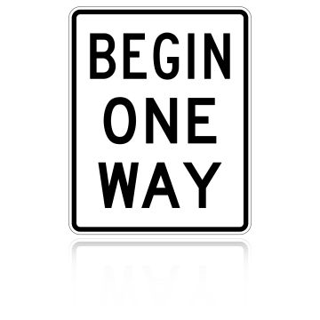 MUTCD R6-6 Begin One Way