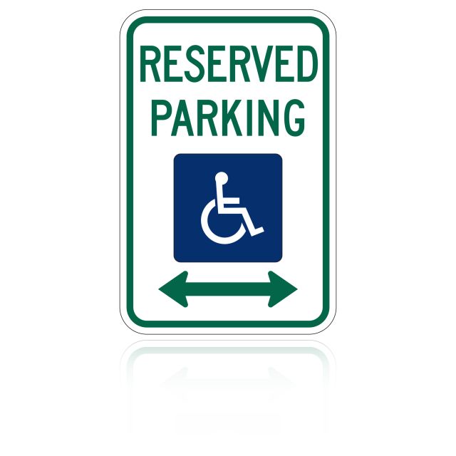 MUTCD R7-8 Reserved Handicap Parking Left and Right