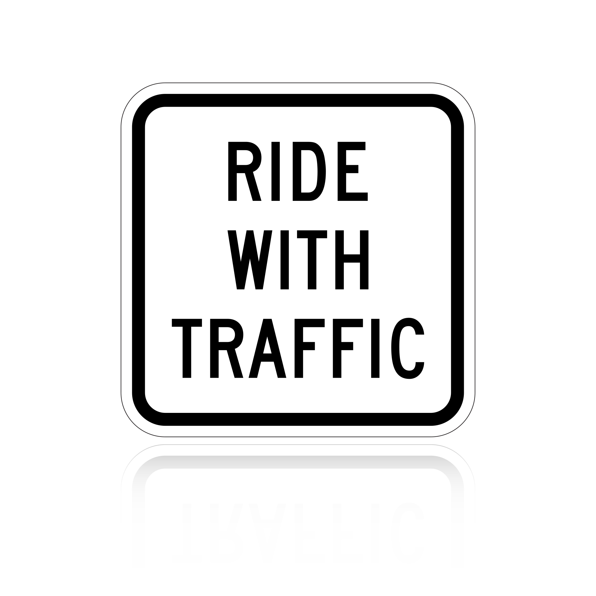 MUTCD Ride With Traffic Sign R9-3CP - Bicycle Safety