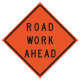 "Road Work Ahead" Roll-Up Traffic Sign