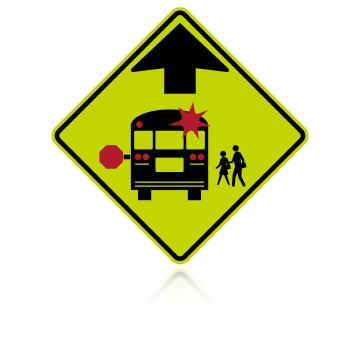 MUTCD S3-1 School Bus Stop Ahead