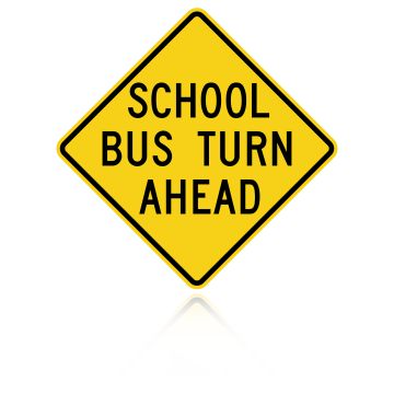 MUTCD S3-2 School Bus Turn Ahead