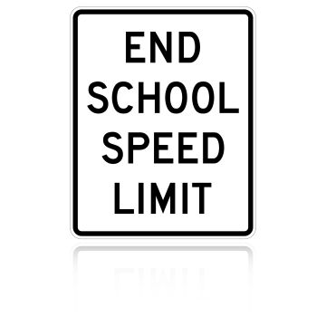 MUTCD S5-3 End School Speed Limit