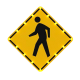 Produced in the United States: 30" Flashing Perimeter LED Crosswalk Sign