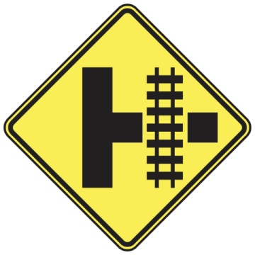 MUTCD W10-3 (L&R) Railroad Crossing (On Side Road)