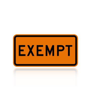 MUTCD W10-1AP Exempt (plaque)