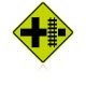 MUTCD W10-2 (L&R) Railroad Crossing (On Crossroad)