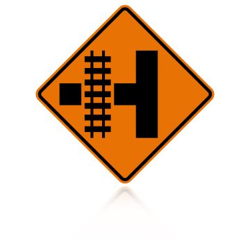 MUTCD W10-3 (L&R) Railroad Crossing (On Side Road)