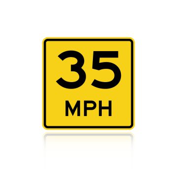 MUTCD W13-1 Advisory 35 MPH