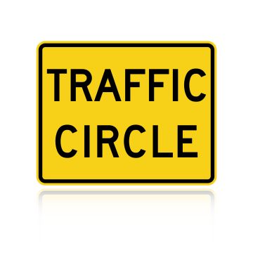 MUTCD W16-12P Traffic Circle