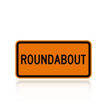 MUTCD W16-17P Roundabout (plaque)