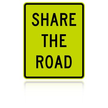 MUTCD W16-1P Share the Road (plaque)