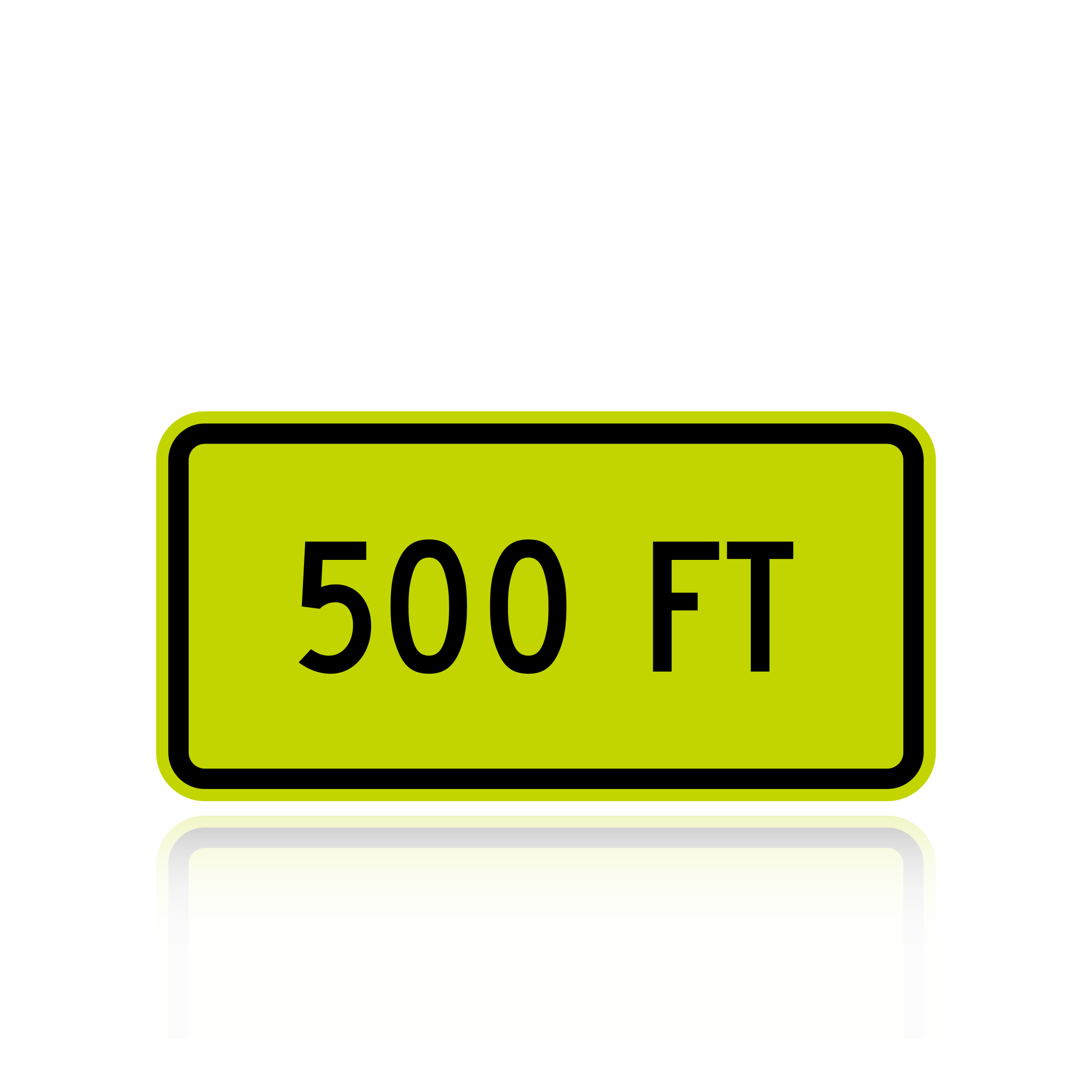MUTCD W16-2AP Distance Warning Traffic Control Sign