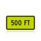 MUTCD W16-2AP (Distance) Feet (2 line) (plaque)