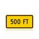 MUTCD W16-2AP (Distance) Feet (2 line) (plaque)