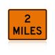 MUTCD W16-3P (Distance) Miles (2 line) (plaque)