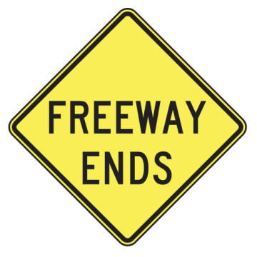 MUTCD W19-3 Freeway Ends