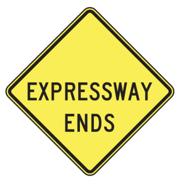 MUTCD W19-4 Expressway Ends