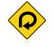 MUTCD W1-15 Right 270 Degree (Loop) Curve Sign