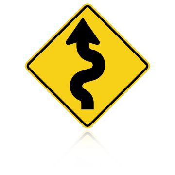 MUTCD W1-5L Left Winding Road