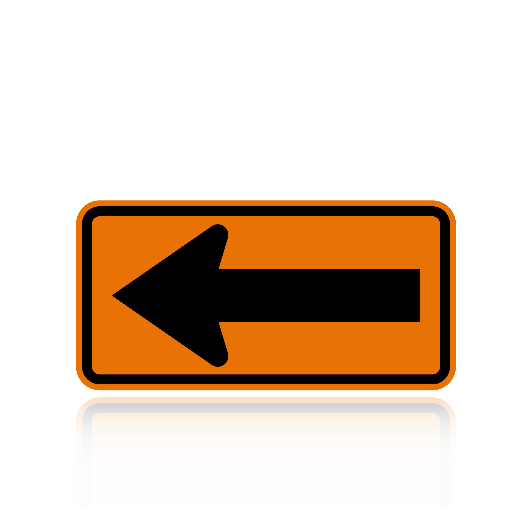 マークX DEMAND タイロッド オレンジ MUTCD W1-6L One Direction Left Arrow Sign
