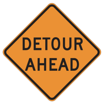 MUTCD W20-2 Detour Ahead