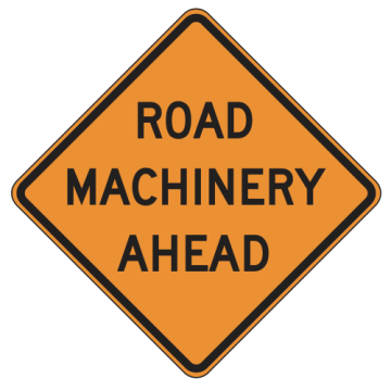 MUTCD W21-3 Road Machinery Ahead