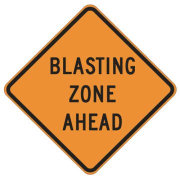 MUTCD W22-1 Blasting Zone Ahead