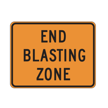 MUTCD W22-3 End Blasting Zone