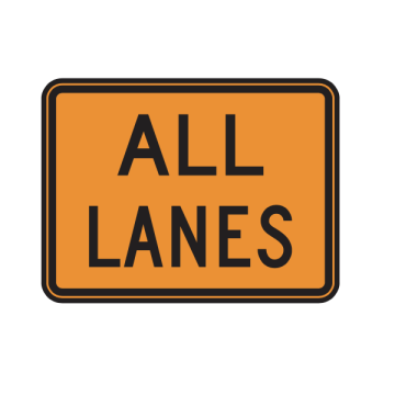 MUTCD W23-1cP All Lanes