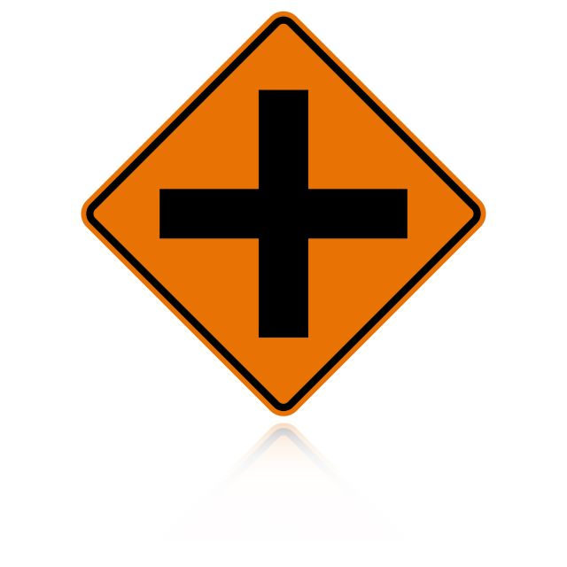 MUTCD W2-1 Crossroad Intersection