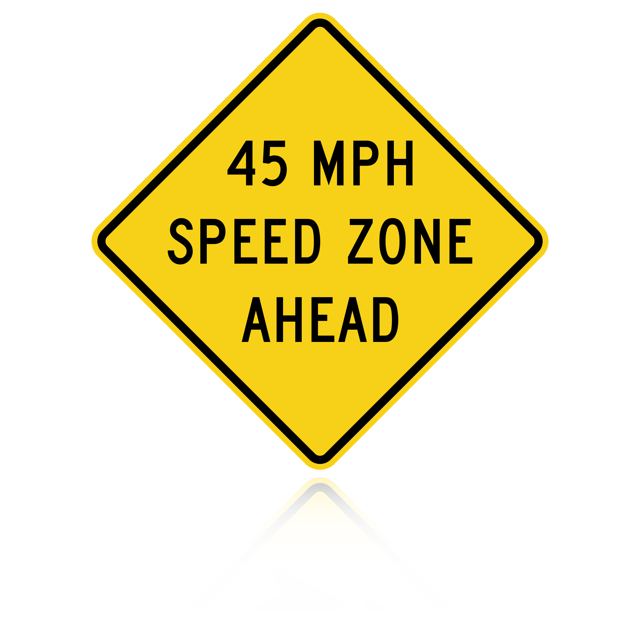 ledlighting-solutions.com: MUTCD W3-5a 45 MPH Speed Zone Ahead